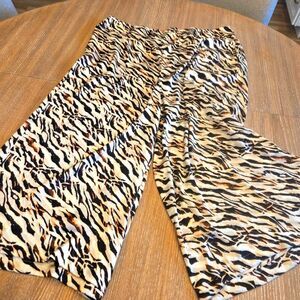 Torrid Animal Print Satin Wide Leg Flowy Pants Mob Wife Baddie 5T